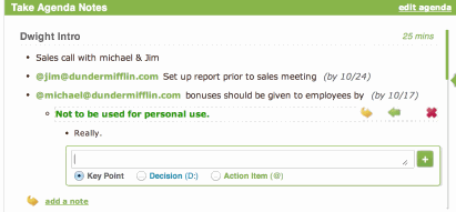 Set agenda in Less Meeting